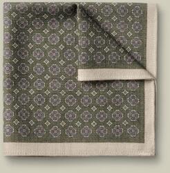 Charles Tyrwhitt Wool Silk Medallion Print Pocket Square - Olive