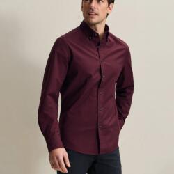 Charles Tyrwhitt Stretch Washed Oxford Shirt - Burgundy - XL
