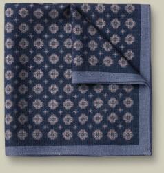 Charles Tyrwhitt Wool Silk Medallion Print Pocket Square - French Blue