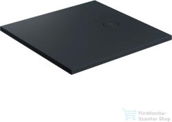 Omnires AQUAROCK M+ 80x80 cm-es kompozit zuhanytálca, szifonnal és takarófedéllel, matt fekete AQUAROCK80-KBLV (AQUAROCK80-KBLV)