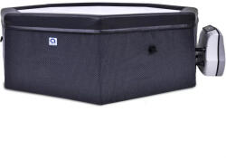 avenli Aegean merevfalú jakuzzi fekete rattan színű 193x193x70cm (17621EU)