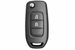 ALM Carcasa telecomanda briceag alba 3 butoane 2 lamele compatibila Dacia Logan Logan MCV Sandero Duster (ALM 151026-2)
