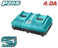 TOTAL P20S 2 portos lítium-ion akkumulátor töltő 4A / INDUSTRIAL (TCLI2034E) (TCLI2034E)