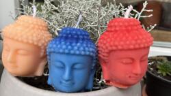 PinkTara Buddha fej gyertya - Fehér színű