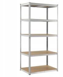  Horganyzott fém polc, 180 × 120 × 45 cm, 5 polccal, 875 kg teherbírással