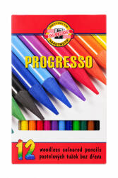 KOH-I-NOOR "Progresso" Színes ceruza készlet, famentes 12 szín (7140095001)