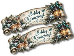  Nyomtatott dekorkarton - deko. tábla kék pergamen - szarvas 2db/csomag - csinaldmagadshop
