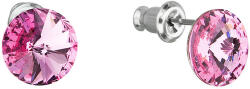 Pavona Kerek, rózsaszín Swarovski kristályos divatékszer fülbevaló 51037.3 rose (51037.3 ROSE)