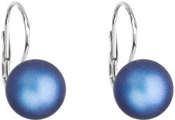 Pavona Matt, sötétkék Swarovski gyöngyös ezüst lógós fülbevaló 31143.3 (31143.3)