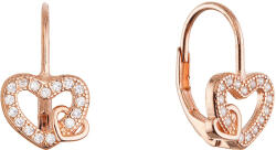 Pavona Fonott szív alakú aranyozott ezüst fülbevaló 11718.1 rose gold (11718.1 rose gold)