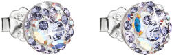 Pavona Kerek, lila Swarovski kristályos ezüst bedugós fülbevaló 31136.3 (31136.3 VIOLET)
