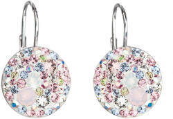 Pavona Kerek, rózsaszín Swarovski kristályos ezüst lógós fülbevaló 31176.3 (31176.3 MAGIC ROSE)
