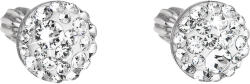 Pavona Kerek, fehér Swarovski kristályos ezüst bedugós fülbevaló 31336.1 (31336.1)