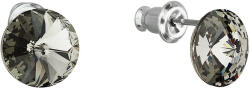 Pavona Kerek, szürke Swarovski kristályos divatékszer fülbevaló 51037.3 (51037.3 BLACK DIAMOND)