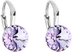 Pavona Kerek, lila Swarovski kristályos ezüst lógós fülbevaló 31229.3 violet (31229.3)