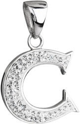 Pavona Fehér Swarovski kristályos C alakú ezüst medál 34102.1 (34102.1 C)