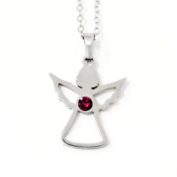 Pavona Angyal mintás nyaklánc piros Swarovski kristályokkal 42043.3 (42043.3)