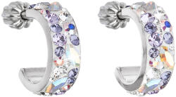 Pavona Lila Swarovski kristályos félkör alakú ezüst fülbevaló 31118.3 Violet (31118.3 VIOLET)