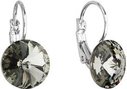 Pavona Kerek, szürke Swarovski kristályos divatékszer fülbevaló 51002.3 (51002.3 BL. DIAMOND)