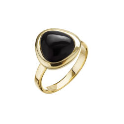 Pavona Ónixos aranyozott háromszög gyűrű 15027.3 Méret: 56 (Átmérő 17, 8mm) (15027 onyx - 56)