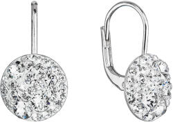 Pavona Letisztult, fehér Swarovski kristályos ezüst lógós fülbevaló 31315.1 crystal (31315.1)