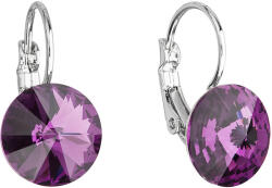 Pavona Kerek, lila Swarovski kristályos divatékszer fülbevaló 51002.3 amethyst (51002.3 AMETHYST)