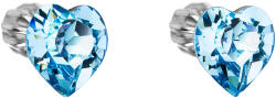 Pavona Szív alakú, kék Swarovski kristályos ezüst bedugós fülbevaló 31139.3 (31139.3 AQUA)