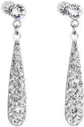 Pavona Csepp alakú, fehér Swarovski kristályos ezüst lógós fülbevaló 31163.1 (31163.1 KRYSTAL)