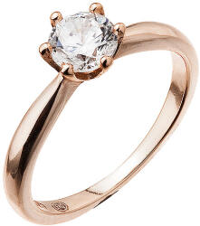 Pavona Apró cirkónia kővel díszített aranyozott ezüst gyűrű 15014.1 rose gold Méret: 48 (Átmérő 15, 3 mm) (15014.1 r-48)