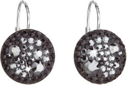Pavona Kerek, fekete Swarovski kristályos ezüst lógós fülbevaló31176.5 hematite (31176.5)