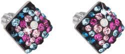 Pavona Rombusz alakú, különböző színű Swarovski kristályos ezüst bedugós fülbevaló 31169.4 galaxy (31169.4 GALAXY)