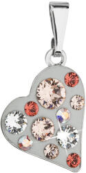 Pavona Szív alakú, narancssárga Swarovski kristályos bizsu medál 54027.5 grey peach (54027.5)