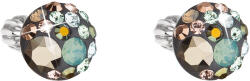 Pavona Kerek, különböző színű Swarovski kristályos ezüst bedugós fülbevaló 31336.4 chameleon (31336.4)