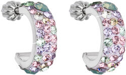 Pavona Különböző színű Swarovski kristályos félkör alakú ezüst fülbevaló 31118.3 Sakura (31118.3 SAKURA)