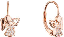 Pavona Szívvel díszített, angyal alakú aranyozott ezüst fülbevaló 11721.1 rose gold (11721.1 rose gold)