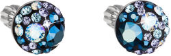 Pavona Kerek, kék Swarovski kristályos ezüst bedugós fülbevaló 31336.3 blue style (31336.3)