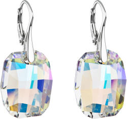 Pavona Téglalap alakú, AB hatású Swarovski kristályos ezüst lógós fülbevaló 31297.2 (31297.2)