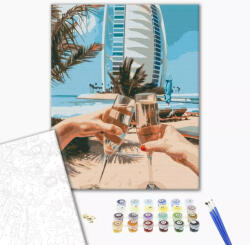 Alkotásutca Dubai két főre - Számfestő készlet kereten 40X50