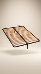 Qualitysom Somieră metalică cu lamele din fag Qualitysom Dublă 130×190 cm, rabatabilă, cu picioare