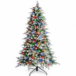 Hessa Brad Artificial Inzapezit 230 cm Euforia Light Snow cu 545 Lumini LED si 1290 Ramuri Full 3D PE (QC474)