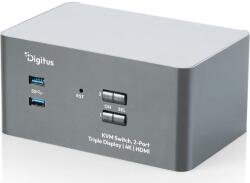ASSMANN Switch KVM Digitus by Assmann DS-12863, Triple-Display, Gray (DS-12863)