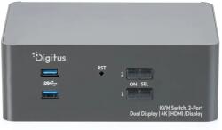 ASSMANN Switch KVM Digitus by Assmann DS-12865, 2 x Display / HDMI, Gray (DS-12865)