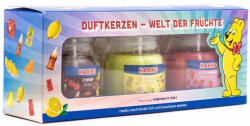 HARIBO gyertyakészlet: Lemon Fruits/Cherry Cola/Strawberry Happiness, 3 x 85 g