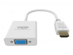 Vision HDMI - HD-15 VGA adapter 23 cm fehér (TC-HDMIVGA) (TC-HDMIVGA)