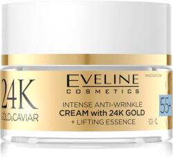 Eveline Cosmetics 24k Gold & Caviar Cream with 24K Gold ránctalanító krém 55+ 50 ml