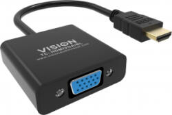 Vision HDMI - HD-15 VGA adapter 23 cm fekete (TC-HDMIVGA/BL) (TC-HDMIVGA/BL)