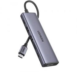 UGREEN CM511 Hub USB-C, 6in1, 100W, Gri (75586)