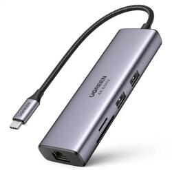 UGREEN USB-C Hub UGREEN CM512 (60515), 100W PD, HDMI 4K@60Hz, Gri