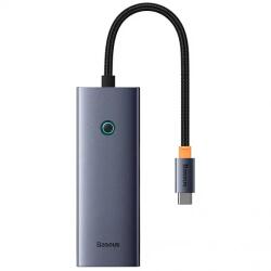 Baseus USB-C Hub Baseus UltraJoy, HDMI 4K@60Hz, 100W PD, Gri (B00052807813-00) (B00052807813-00)