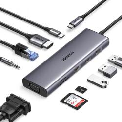 UGREEN CM498 USB-C Hub (15601), 10 porturi, PD 100W, Gri